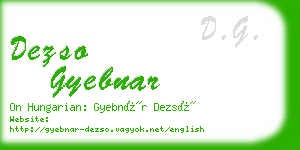 dezso gyebnar business card